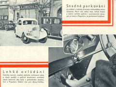 Dobový prospekt cítil na velmi perspektivní kategorii: emancipované ženy – řidičky.